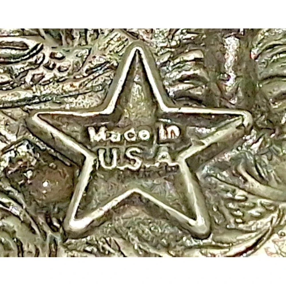 Vintage‎ EGE Metal Western Rodeo Belt Buckle 1992 Made In USA